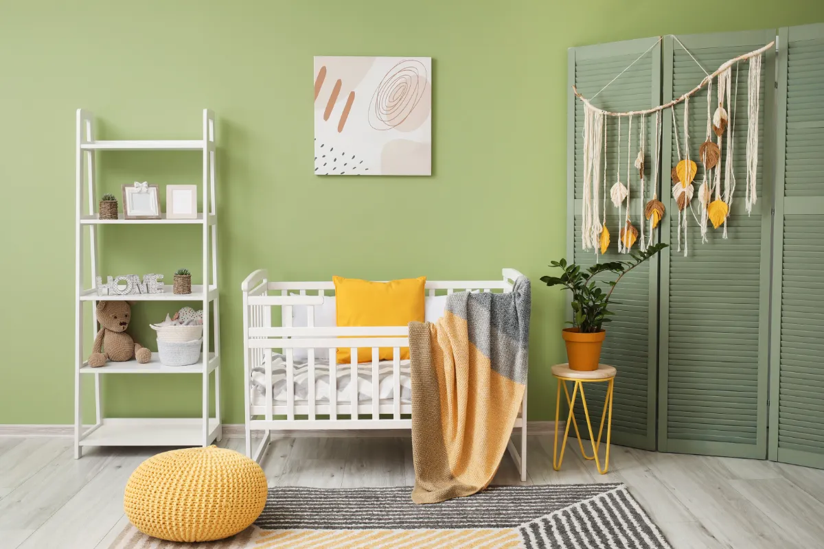 Idee per incorporare piante nella camera del bambino.